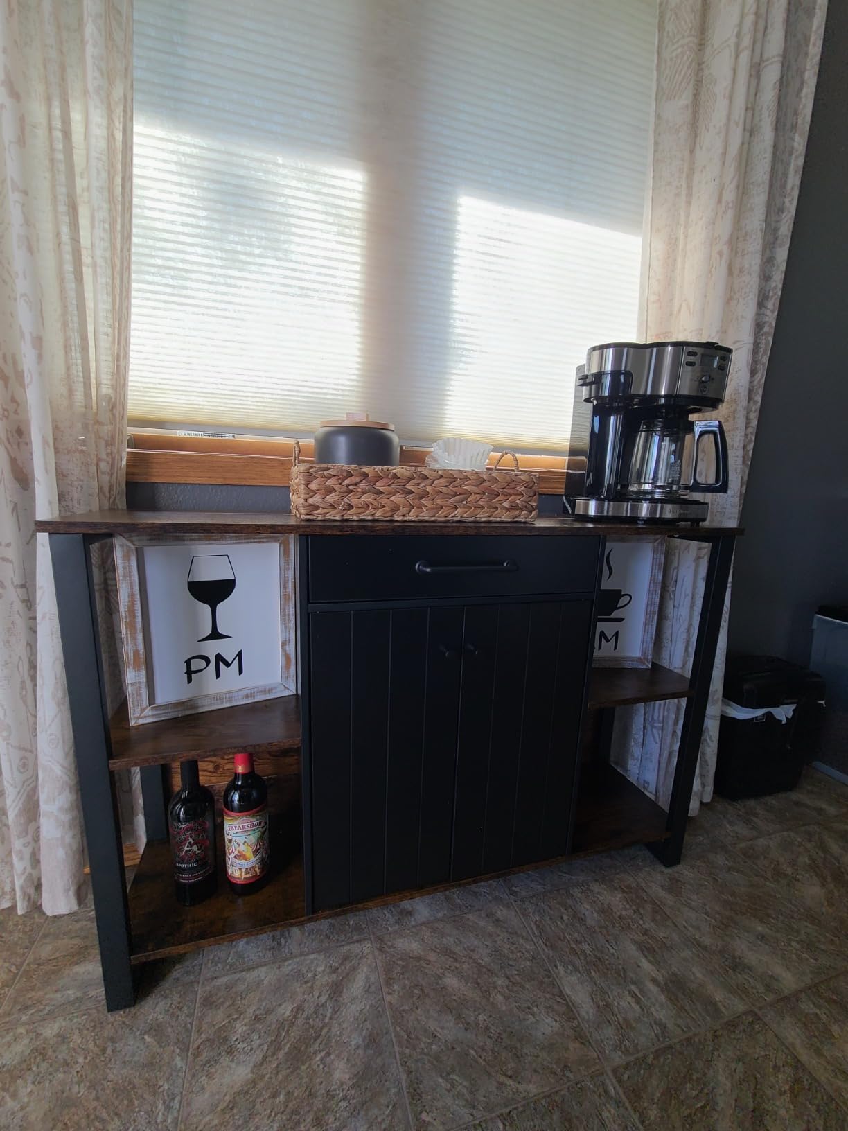 VASAGLE Buffet Cabinet, Sideboard, 2 Doors, 28.4 x 15.8 x 31.5 Inches customer photo 2