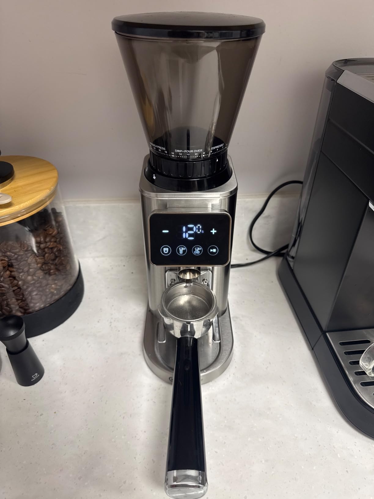 AMZCHEF 64mm Flat Burr Coffee Grinder, Espresso Grinder, 90 Grind Settings customer photo 2