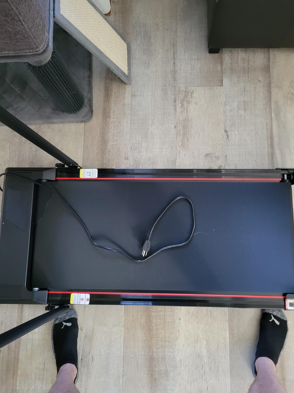 16% Incline Walking Pad Treadmill, 3-in-1 Under Desk Treadmill with Handles customer photo 1