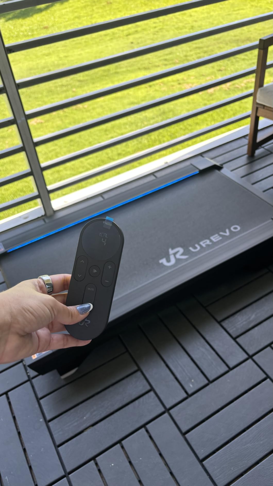 UREVO CyberPad Smart Walking Pad with 14% Auto Incline, Brushless Motorized Under Desk Treadmill for Home Office Fitness, Elegant Speed Lights, Spacious Surface, Digital Controller, AI-Powered App customer photo 2