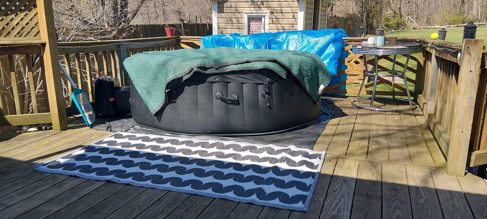 2 Person Inflatable Hot Tub, Portable Outdoor Spa with Air Jets customer photo 1