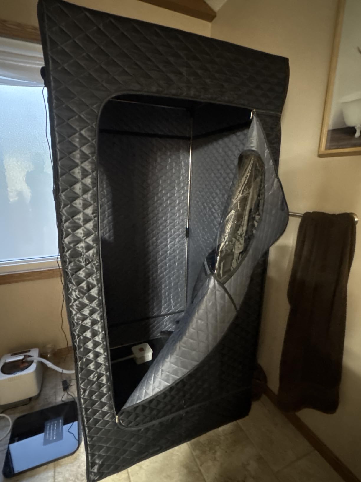 KASUE Infrared Sauna Tent with 3L Steamer, for Home customer photo 1