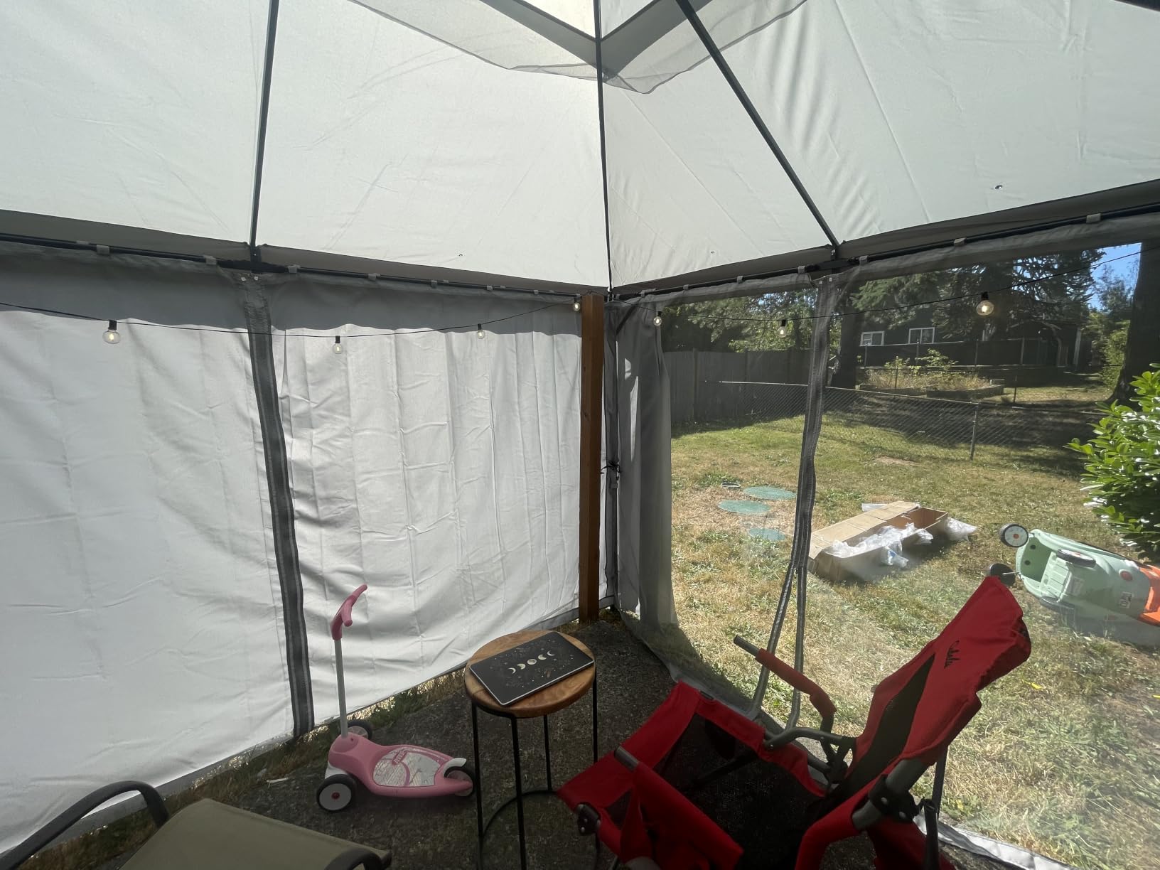 LAUSAINT HOME 10x12 Gazebo Canopy with Netting, Curtains & Double Roof customer photo 1