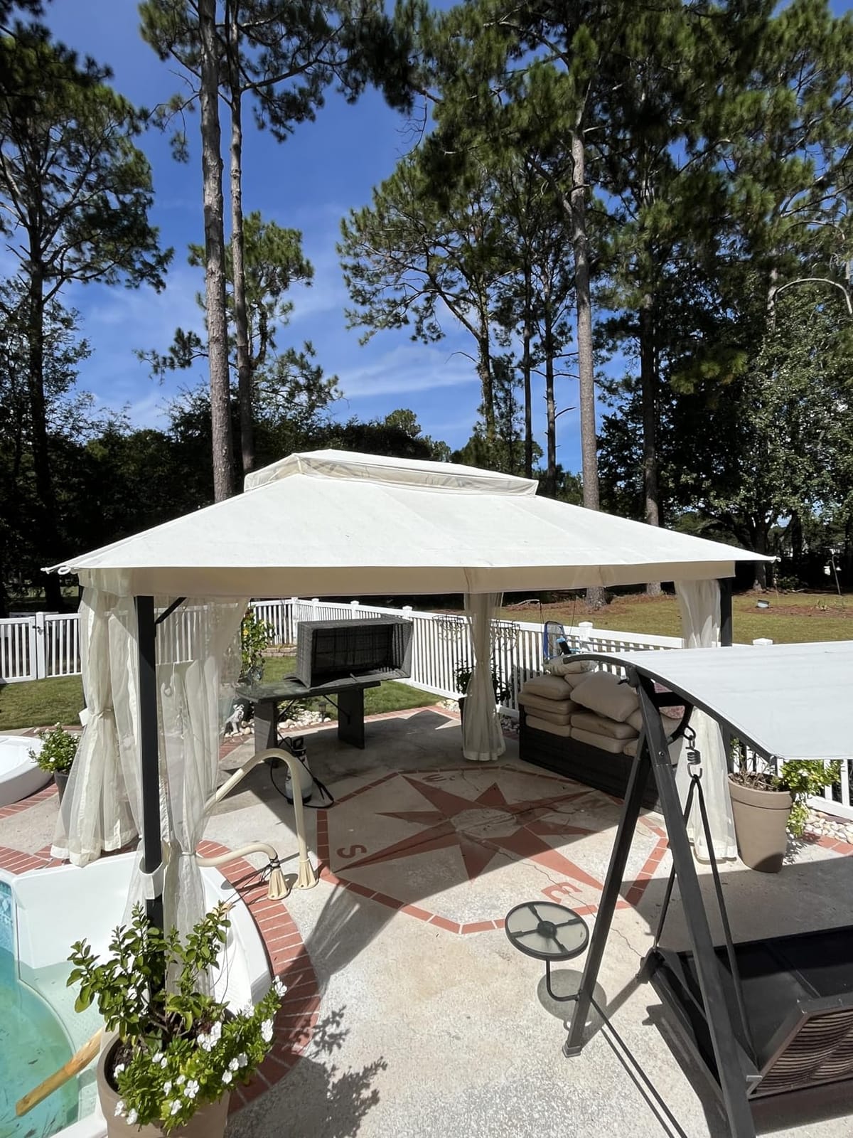LAUSAINT HOME 10x12 Gazebo Canopy with Netting, Curtains & Double Roof customer photo 2