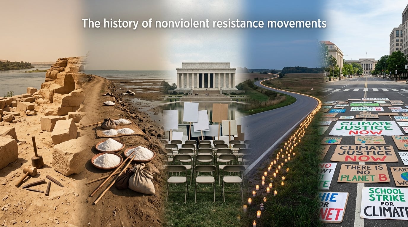 The history of nonviolent resistance movements