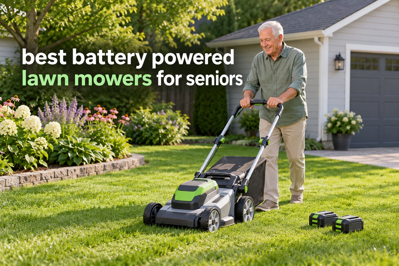 best battery powered lawn mowers for seniors