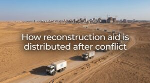 How reconstruction aid is distributed after conflict