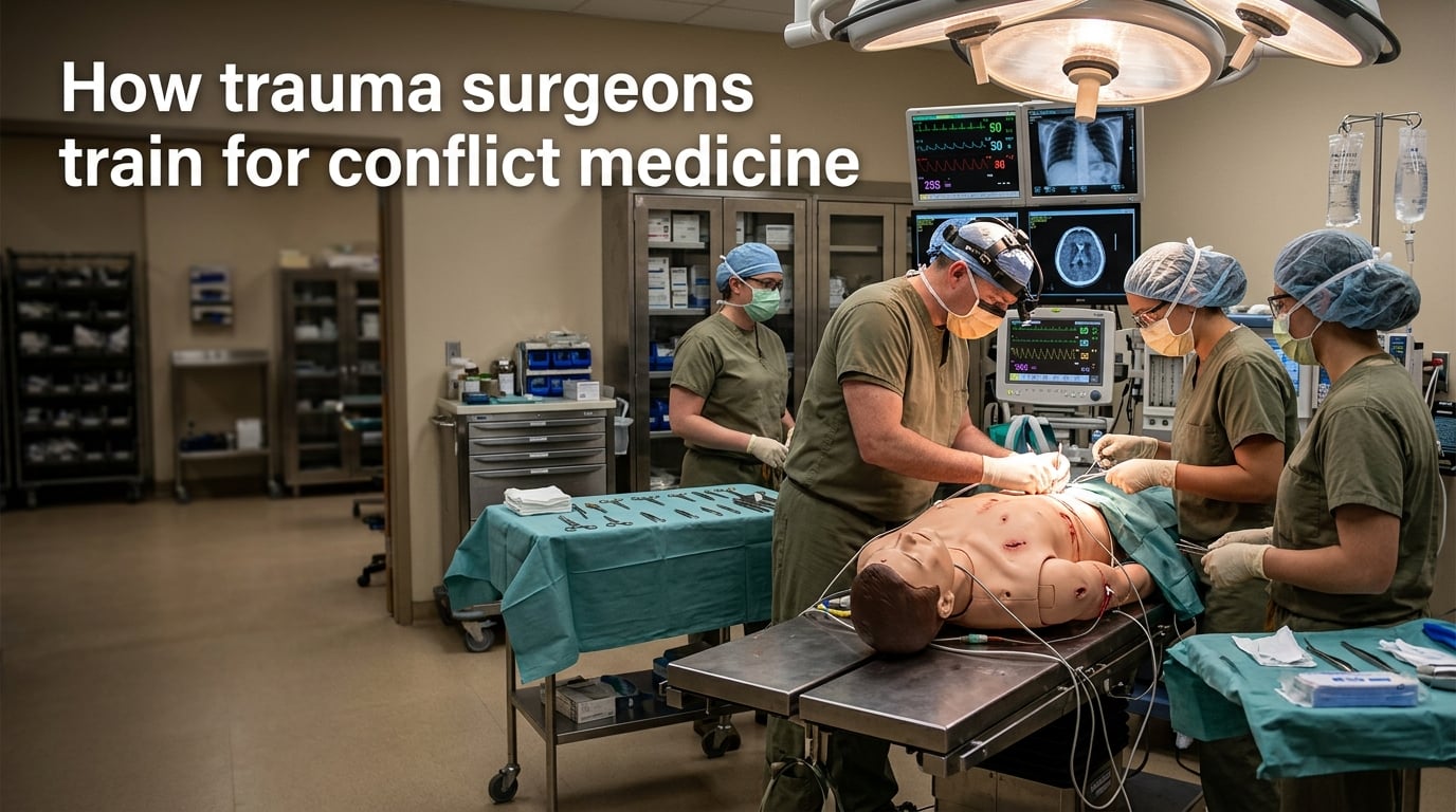 How trauma surgeons train for conflict medicine
