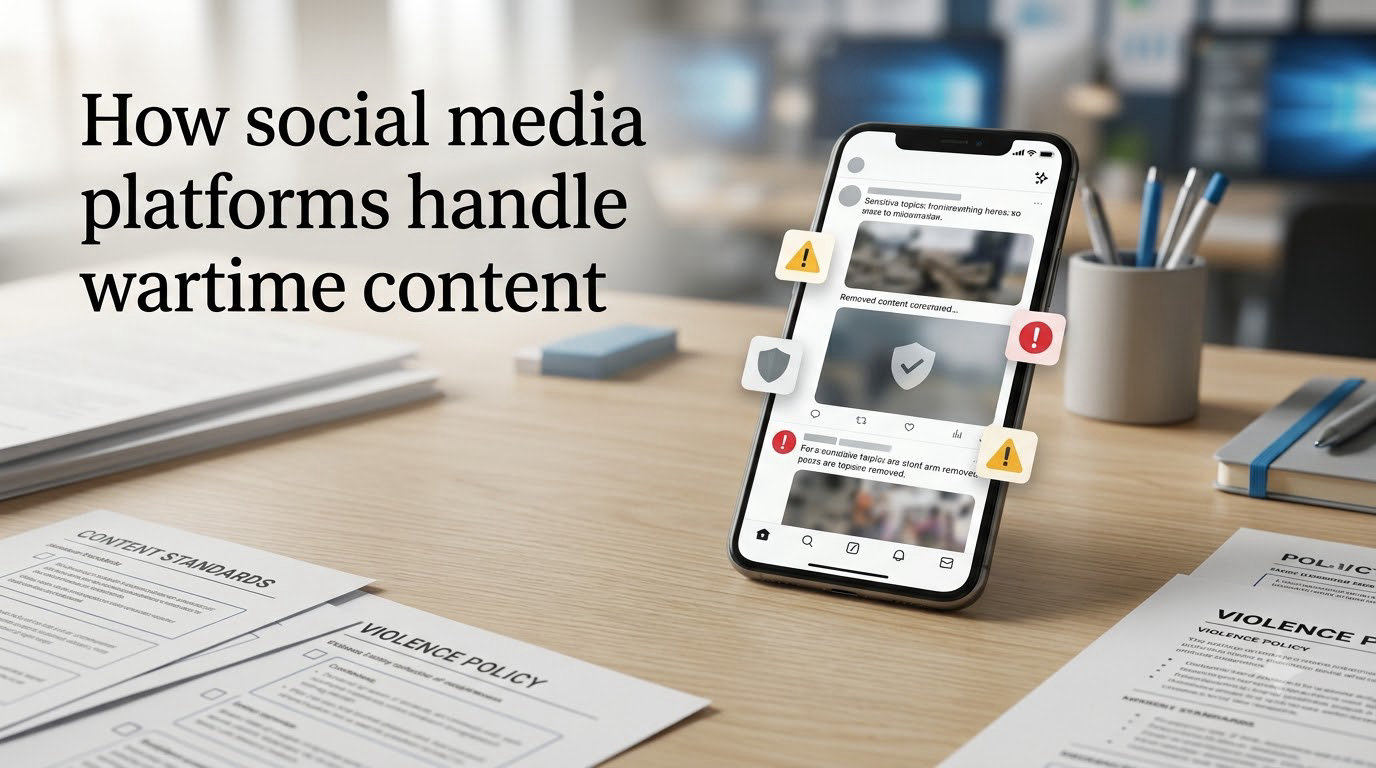 How social media platforms handle wartime content