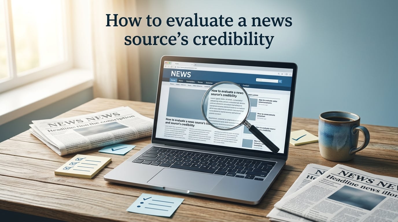 How to evaluate a news source's credibility