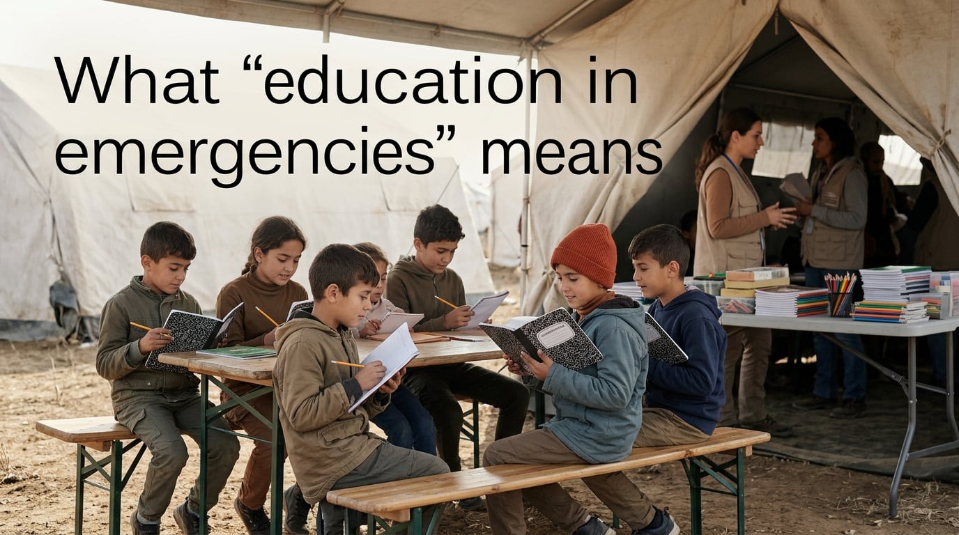What "education in emergencies" means