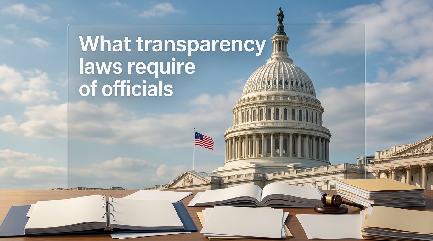 What transparency laws require of officials