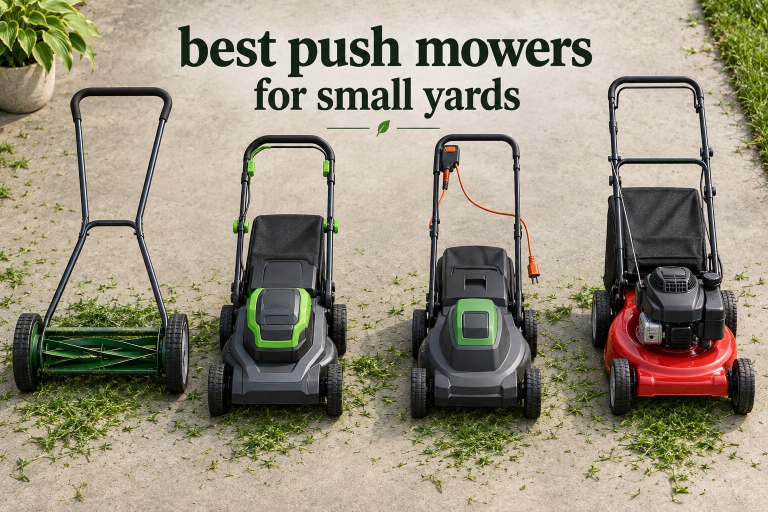 best push mowers for small yards