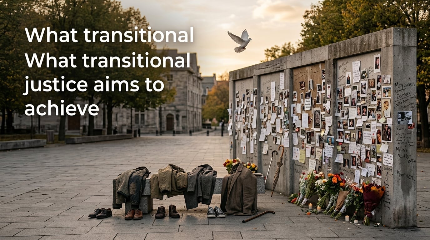 What transitional justice aims to achieve
