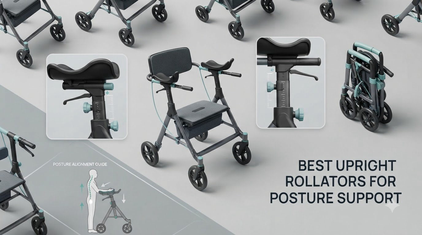 best upright rollators for posture support