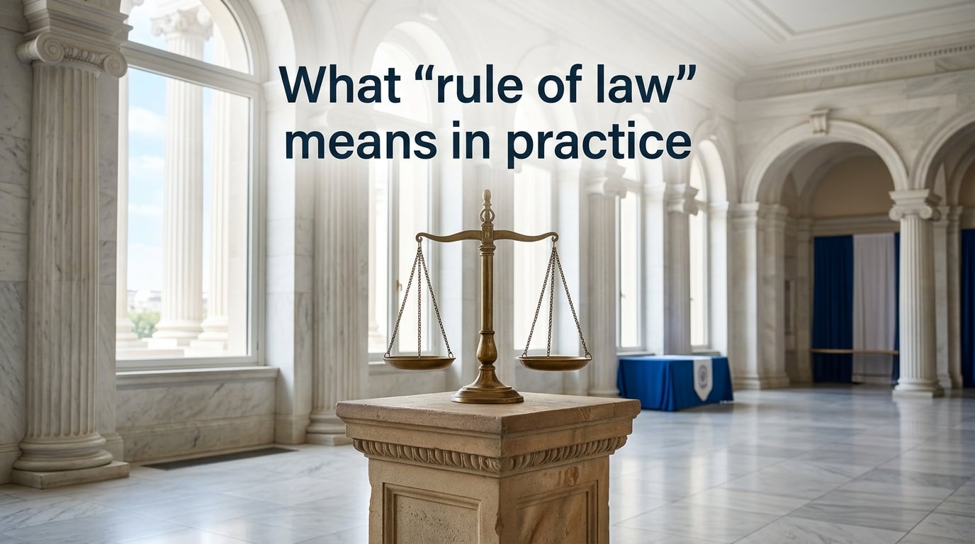 What "rule of law" means in practice