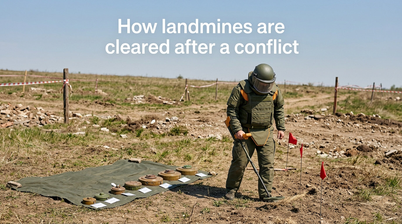 How landmines are cleared after a conflict