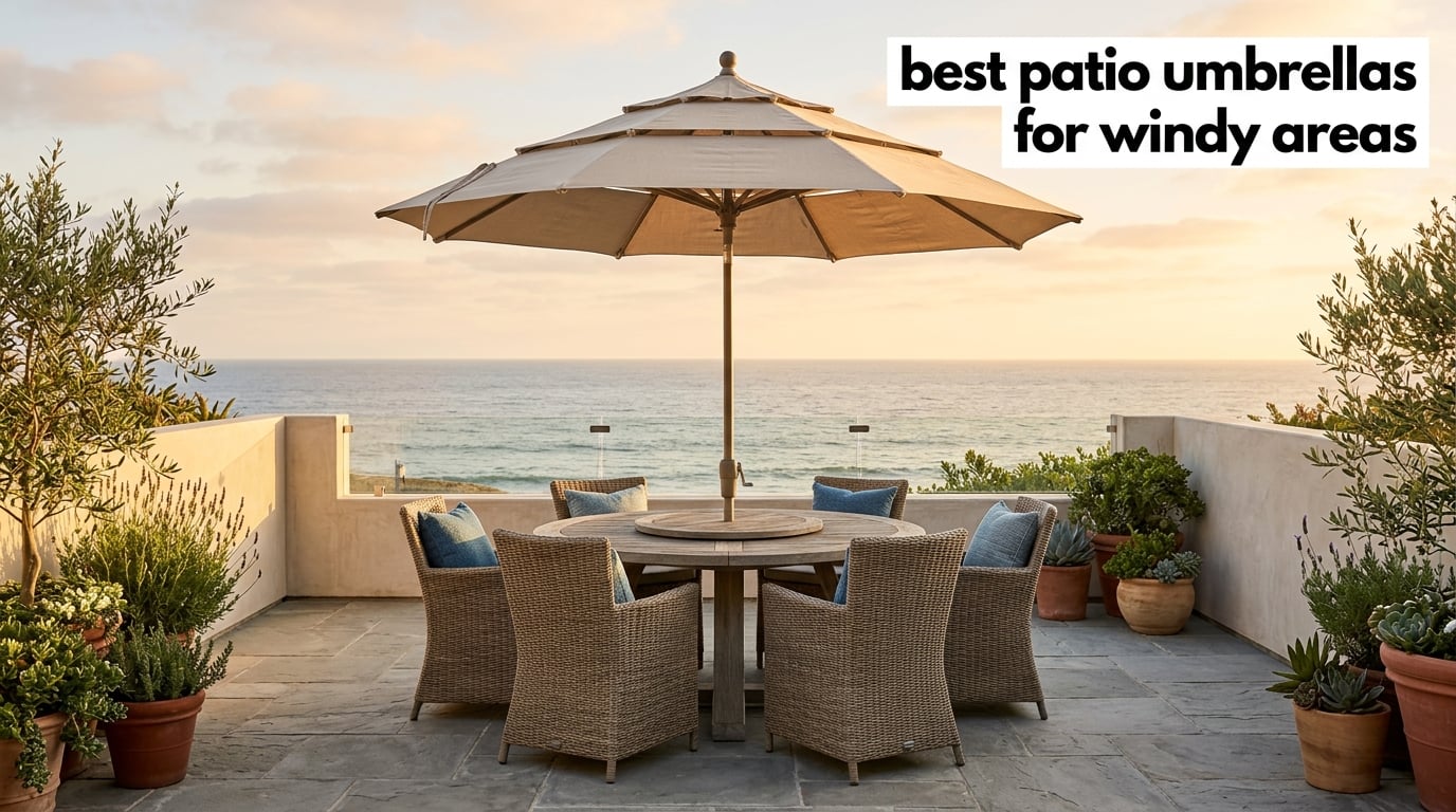 best patio umbrellas for windy areas