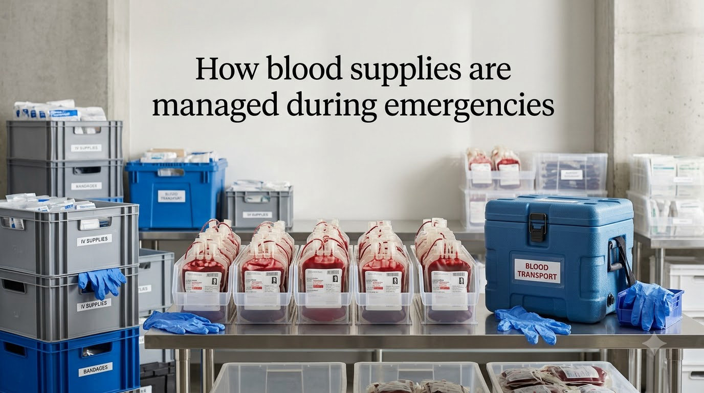 How blood supplies are managed during emergencies