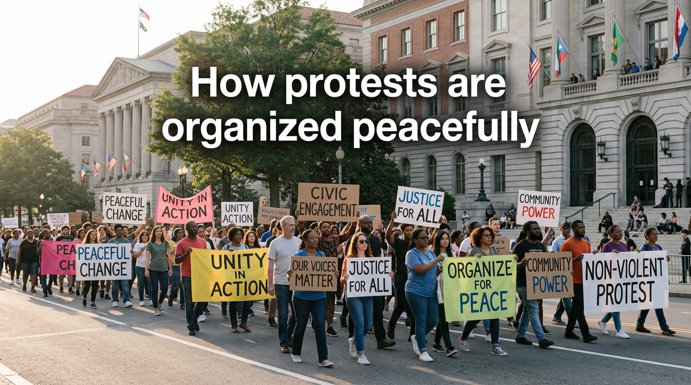 How protests are organized peacefully