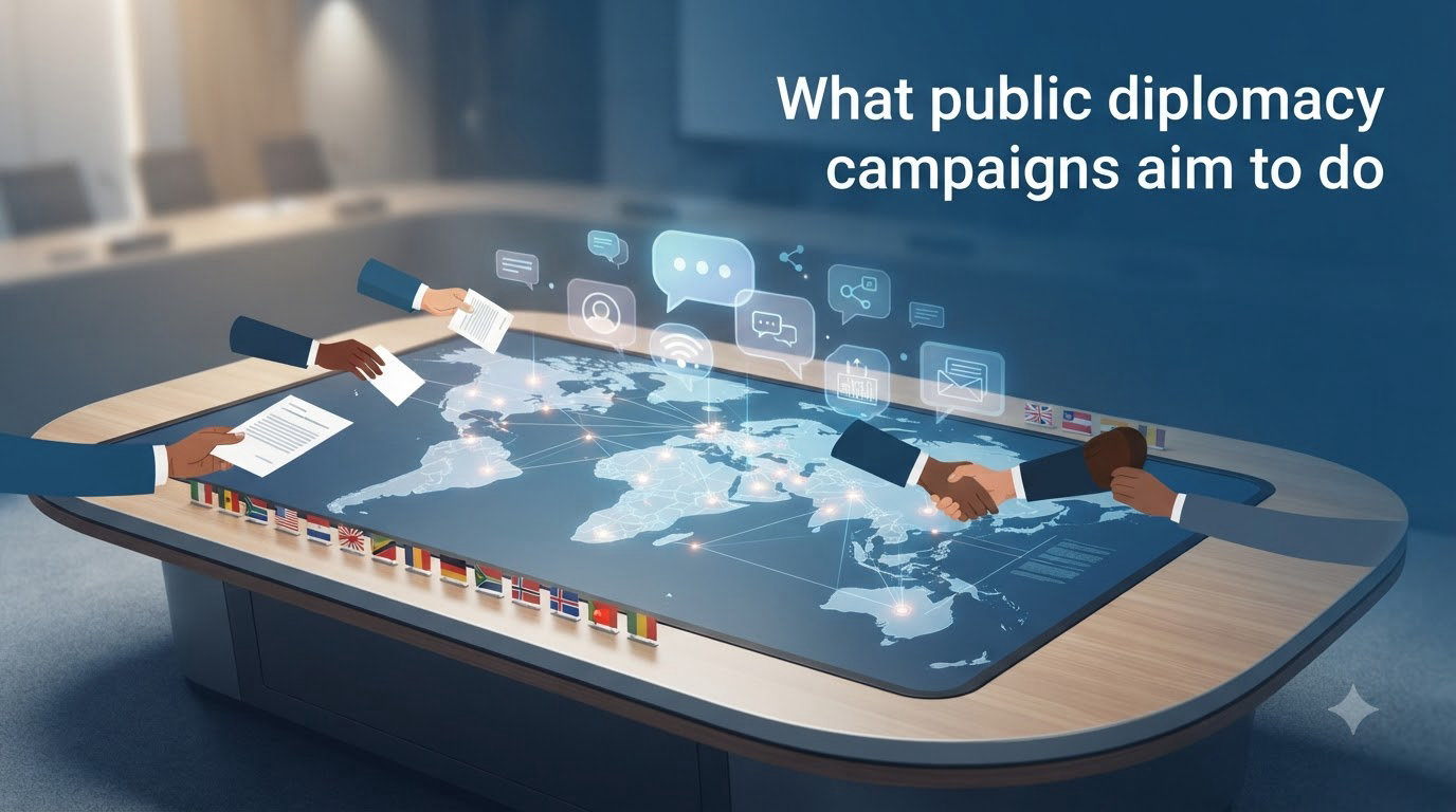 What public diplomacy campaigns aim to do