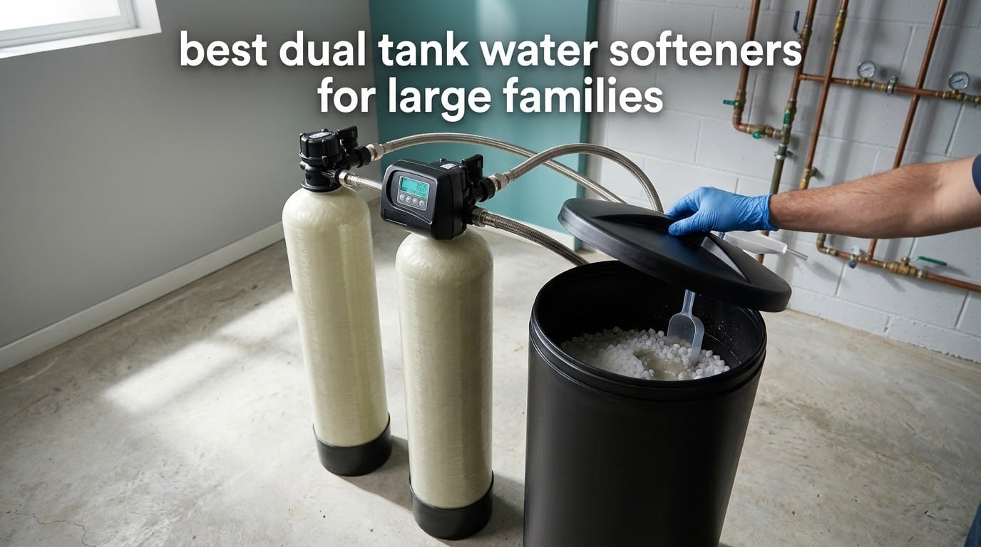 best dual tank water softeners for large families