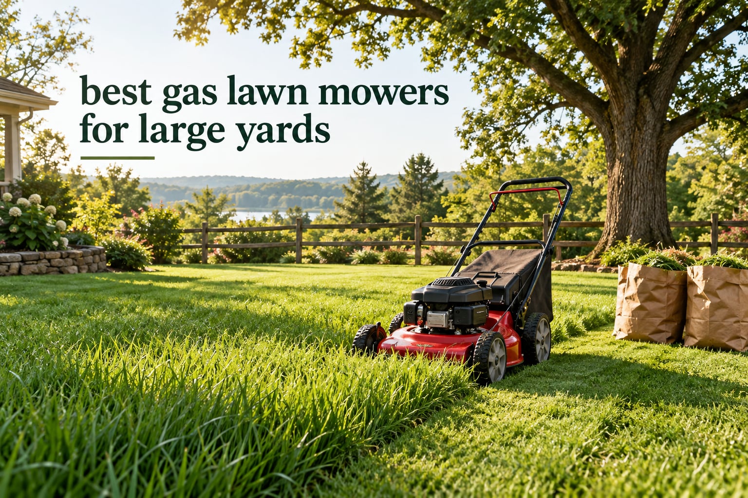 best gas lawn mowers for large yards