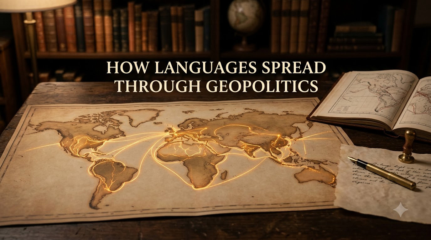 How languages spread through geopolitics