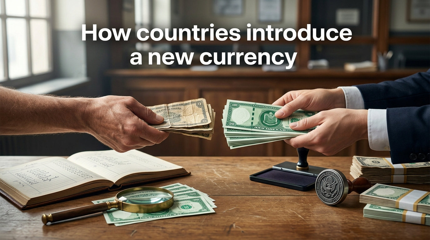 How countries introduce a new currency