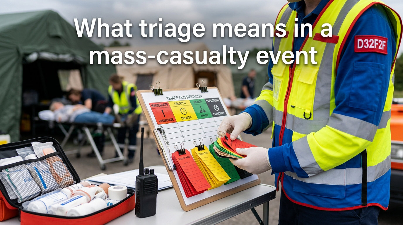 What triage means in a mass-casualty event