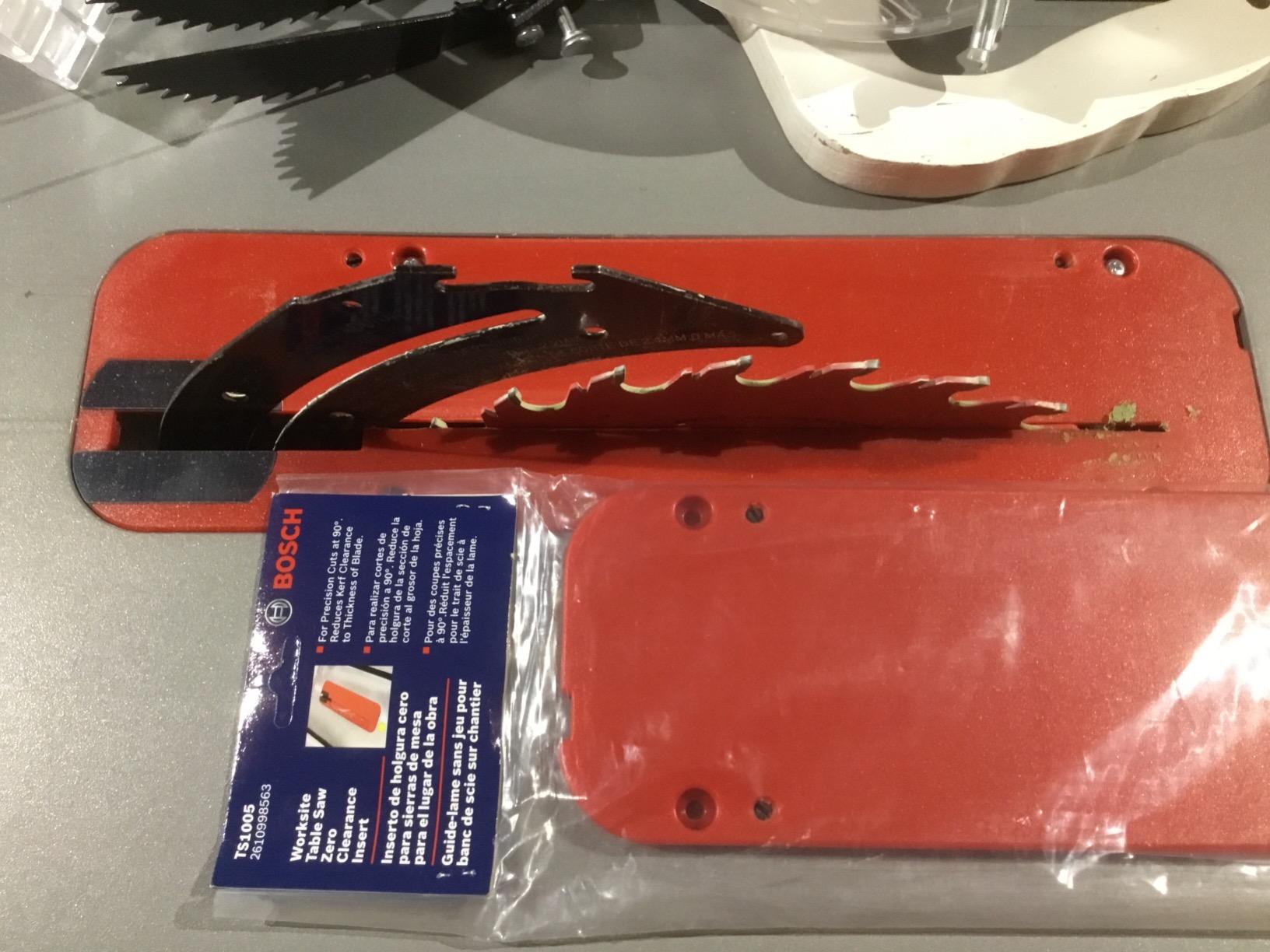 Bosch TS1005 Zero Clearance Insert Assembly for Table Saws Red 4100, 4000 customer photo 2