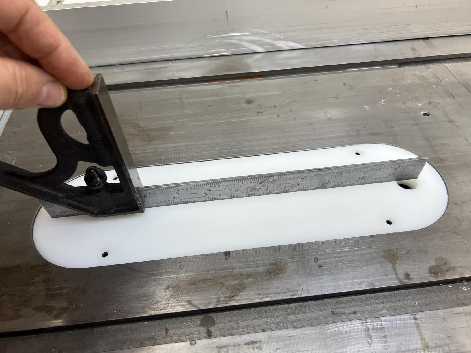 UHMW Tablesaw Zero Clearance for Delta Uni-Saw 13-3/8