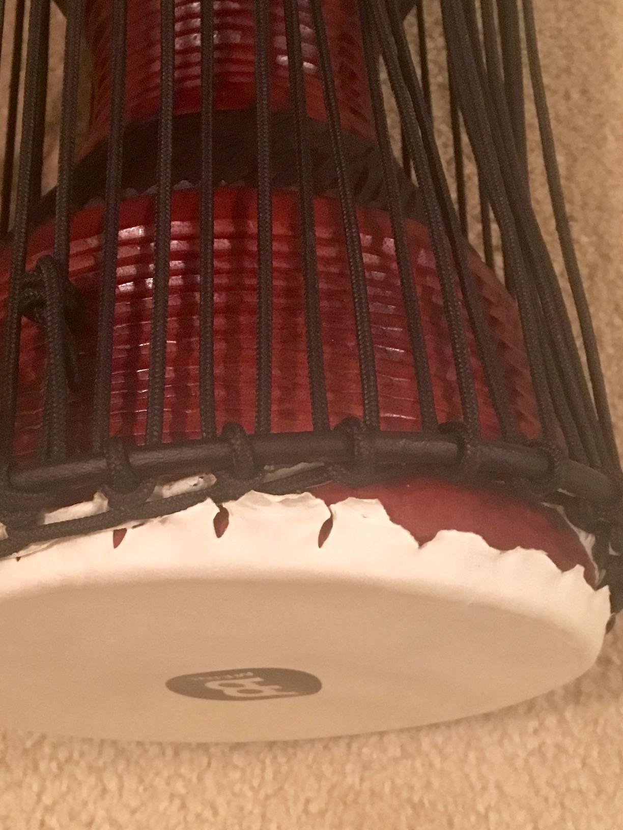 Meinl African Talking Drum with Mahogany Wood Shell and Wooden Beater - NOT MADE IN CHINA - Large Size Goat Skin Heads, 2-YEAR WARRANTY (ATD-L) customer photo 1