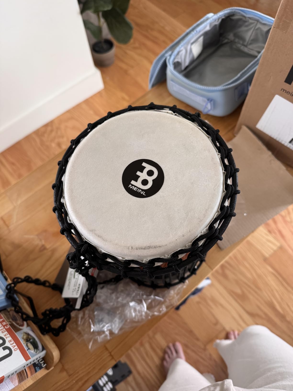 Meinl African Talking Drum with Mahogany Wood Shell and Wooden Beater - NOT MADE IN CHINA - Large Size Goat Skin Heads, 2-YEAR WARRANTY (ATD-L) customer photo 2