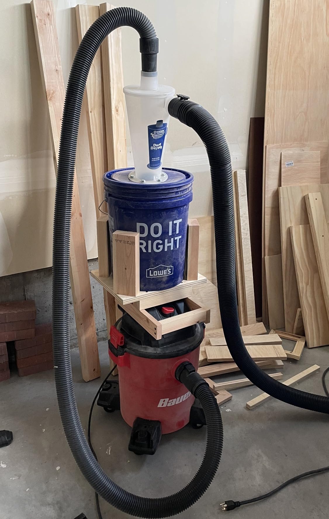 Oneida Air Systems Dust Deputy DIY Anti-Static Retrofit Cyclone Separator for Wet/Dry Shop Vacuums (DD DIY) customer photo 2