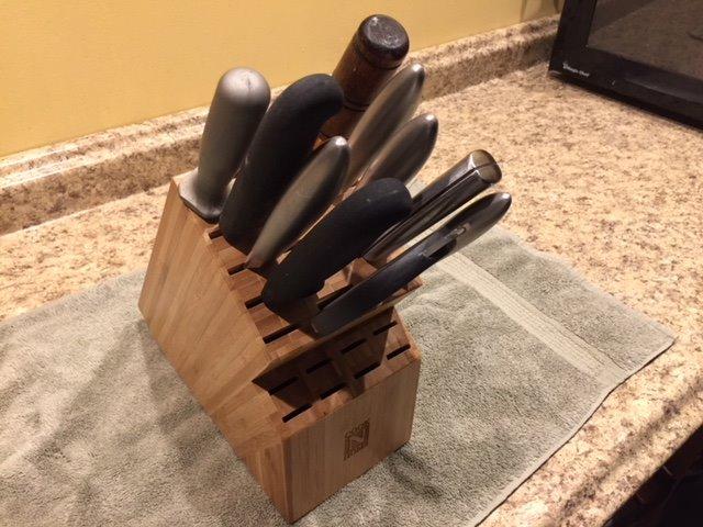 Cook N Home Bamboo Knife Block 20-Slot Universal Knife Holder Countertop customer photo 1