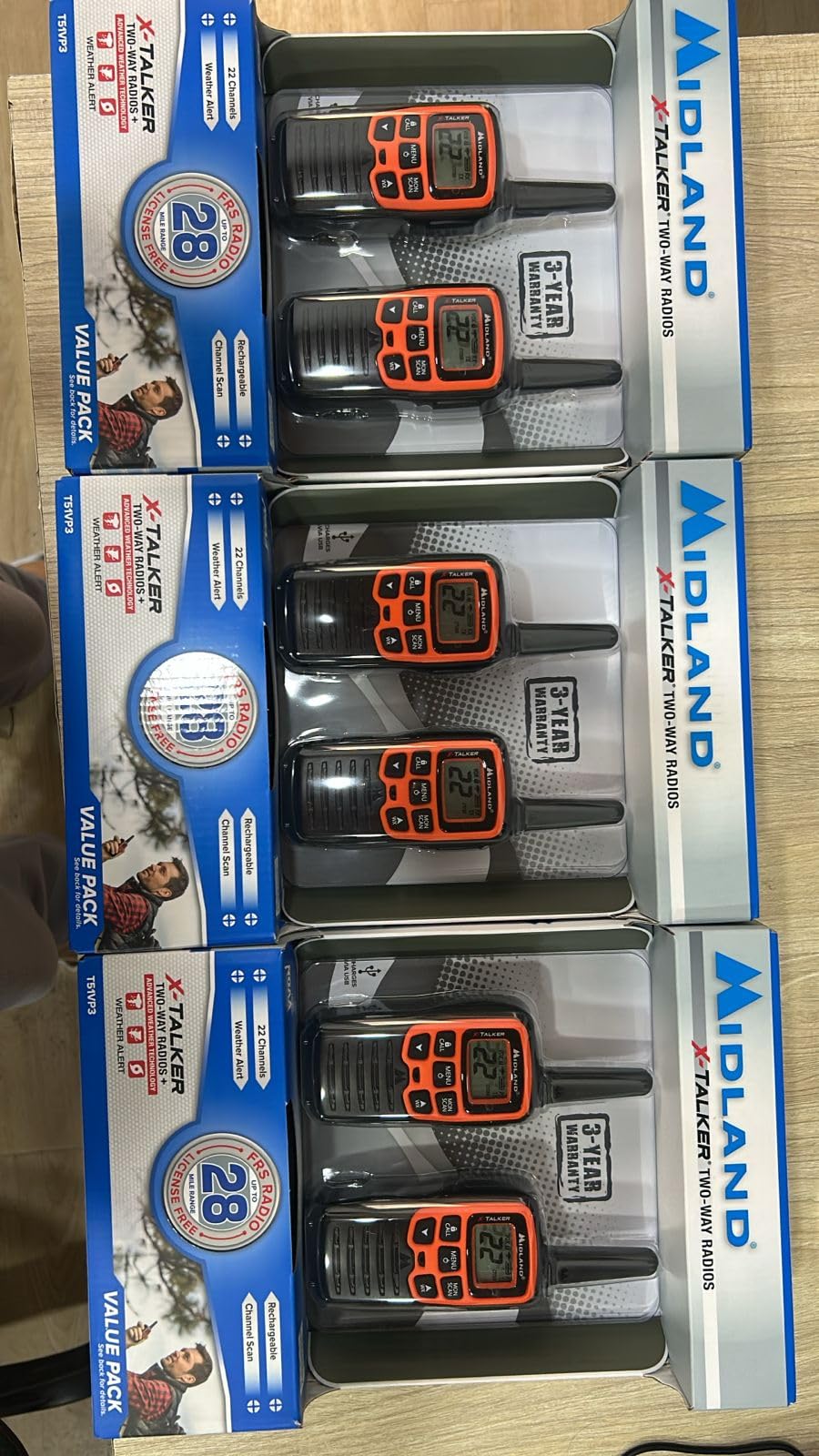 Midland T51VP3 X-Talker FRS Walkie Talkie, Orange, 2 Pack customer photo 1