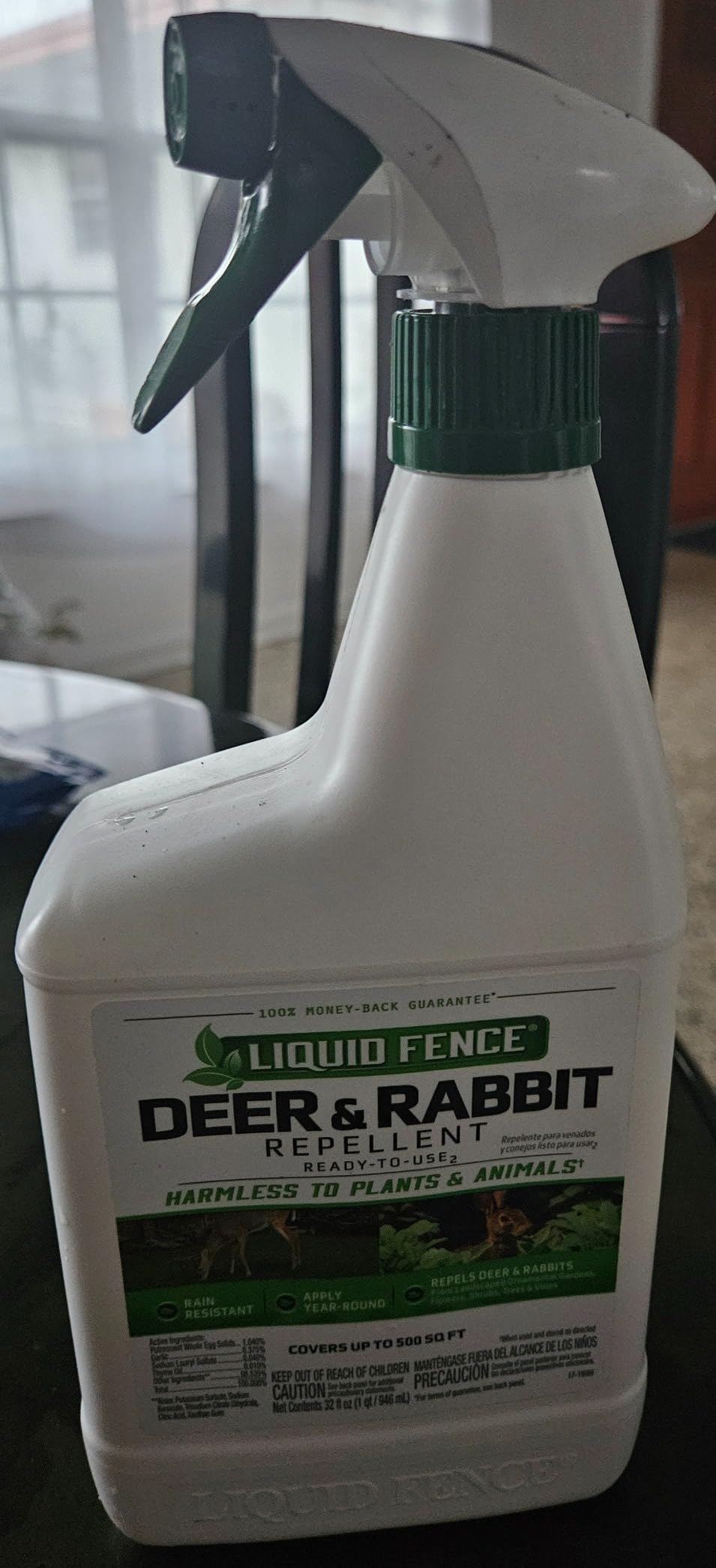 Liquid Fence Deer and Rabbit Repellent Ready-to-Use Spray, 1 Gallon customer photo 1