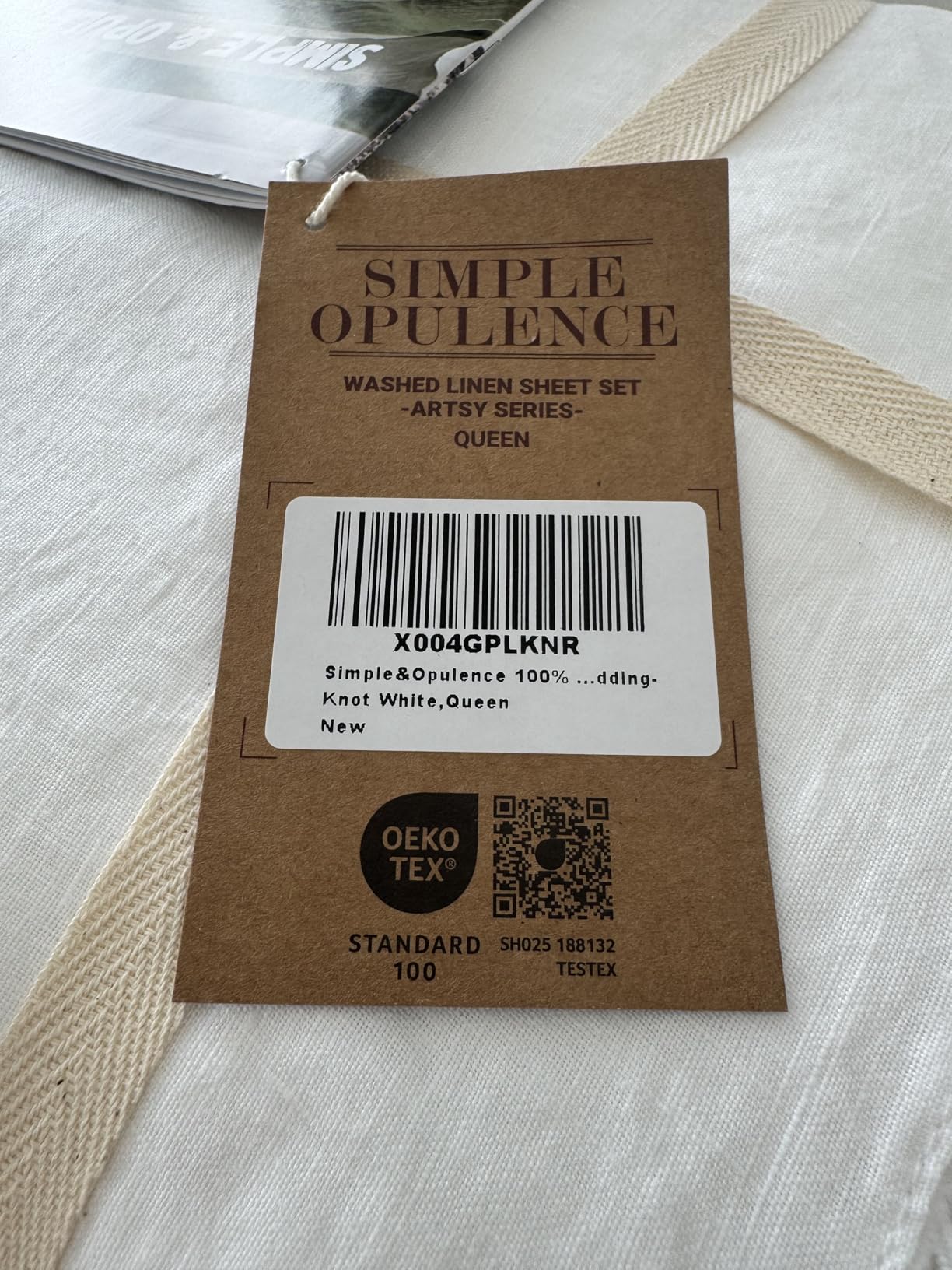 Simple&Opulence 100% French Linen Sheet Set Full Size-Pure Natural Flax Bed Sheet-4 Pcs Breathable Ultra Soft Farmhouse Bedding (1 Flat Sheet,1 Fitted Sheet,2 Pillowcases)-Embroidery Linen customer photo 2