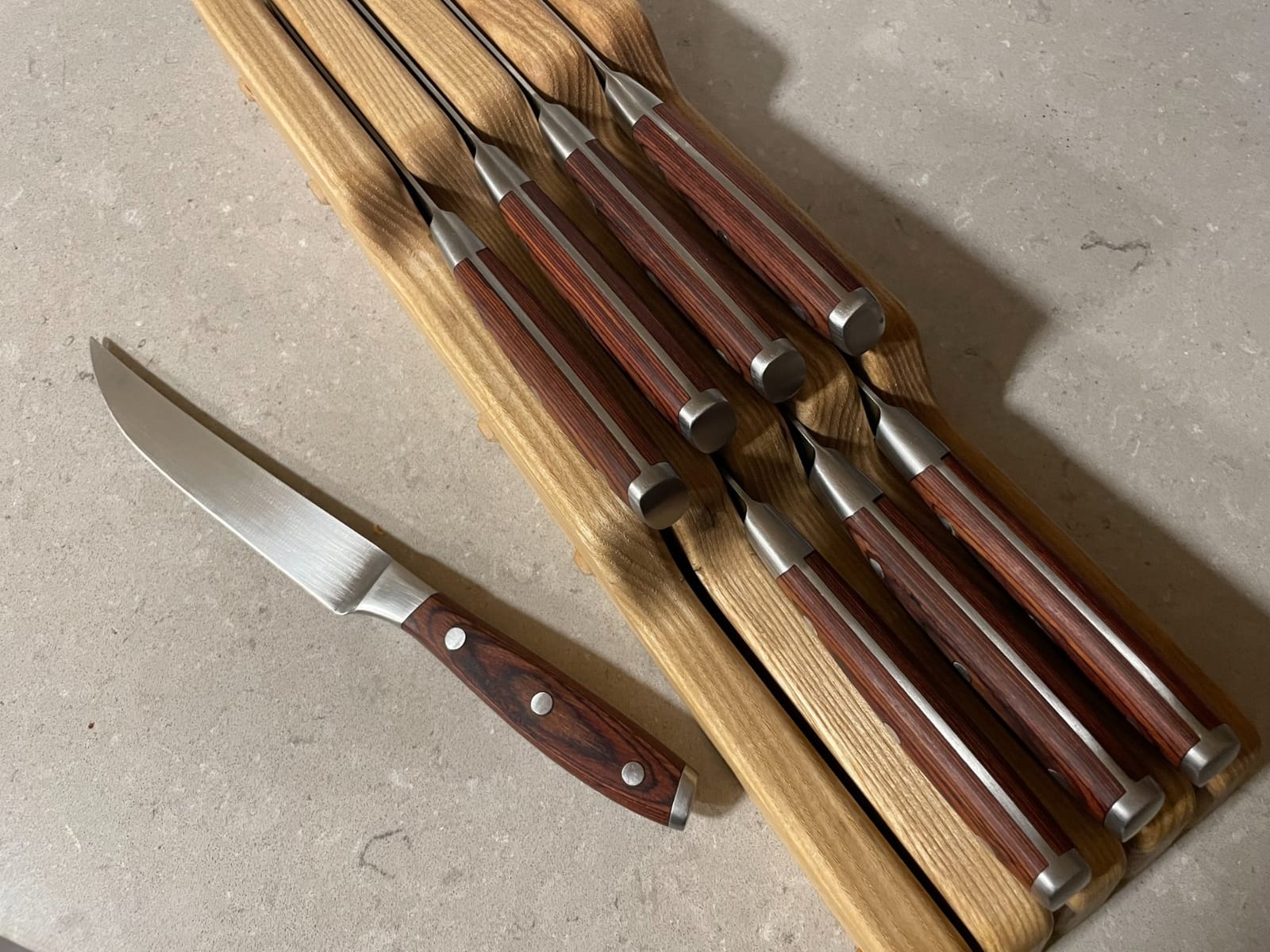 Messermeister Avanta Forged 5” Fine Edge Steak Knife Set - German X50 Stainless Steel - Rust Resistant & Easy to Maintain - Includes 4 Steak Knives customer photo 1