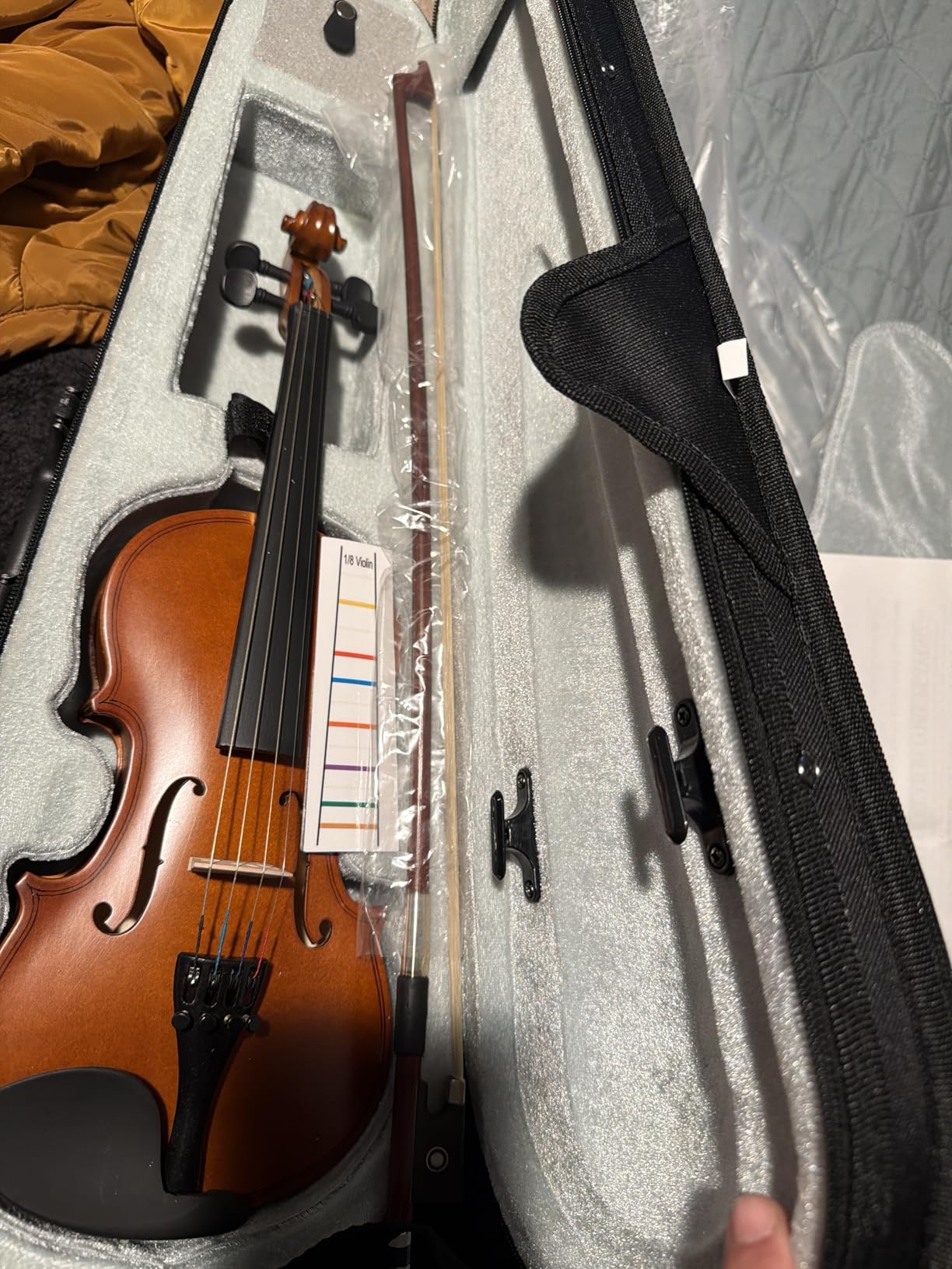 Paititi Student Violin Starter Kit with Case and Shoulder Rest - 3/4 customer photo 2