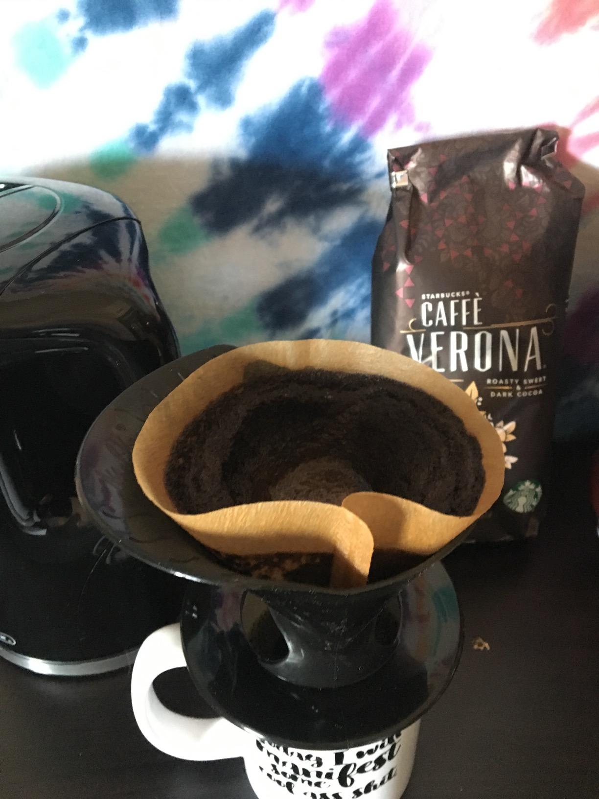 Melitta Pour Over Coffee Cone Brewer & #2 Filter Natural Brown Combo Set, Black customer photo 2