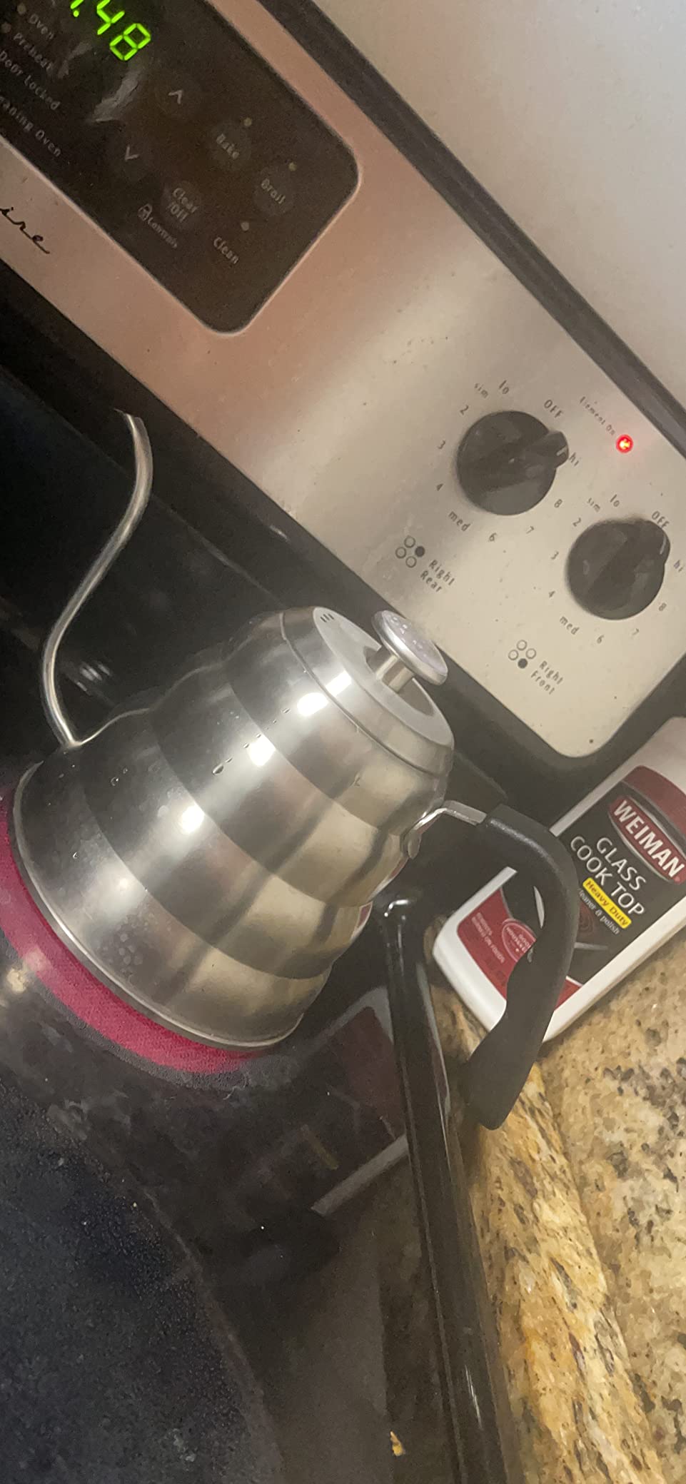 Barista Warrior Gooseneck Kettle, 1.2L Pour Over Kettle, Silver customer photo 2