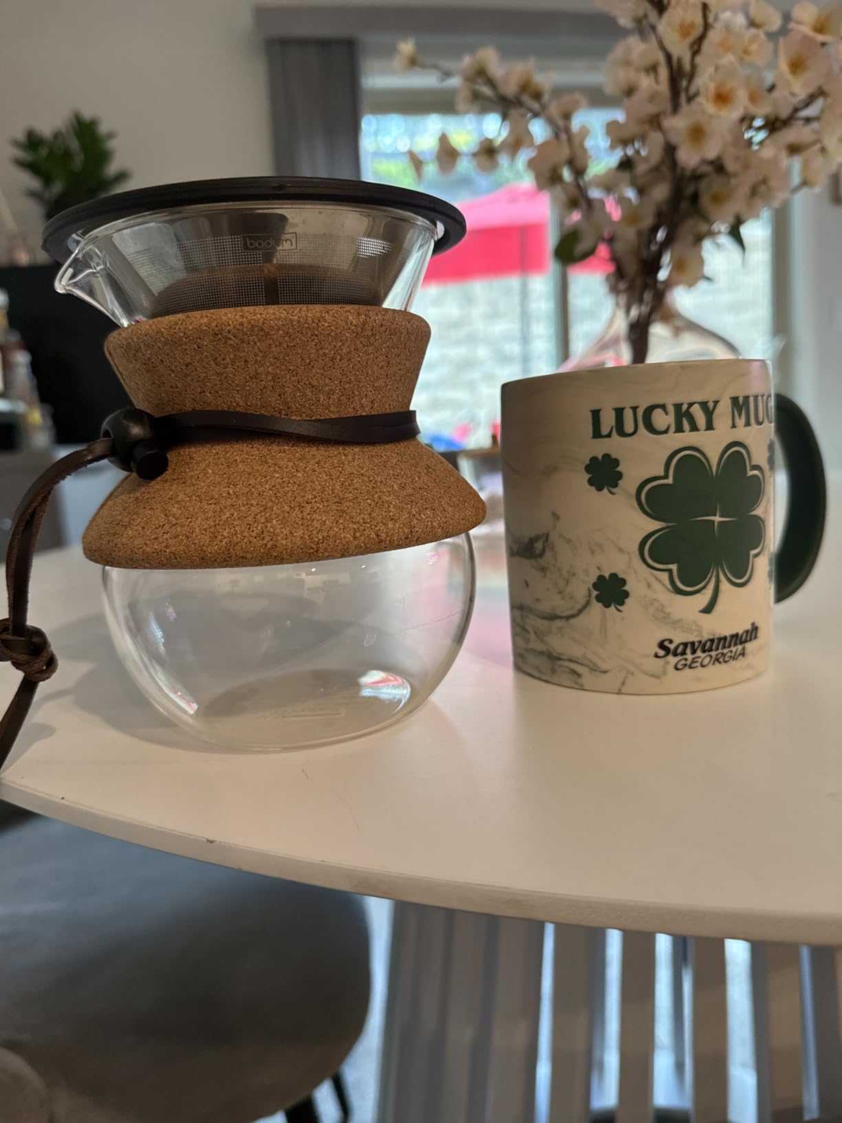 Bodum 17oz Pour Over Coffee Maker, High-Heat Borosilicate Glass with Reusable Stainless Steel Filter and Cork Grip - Made in Portugal customer photo 1