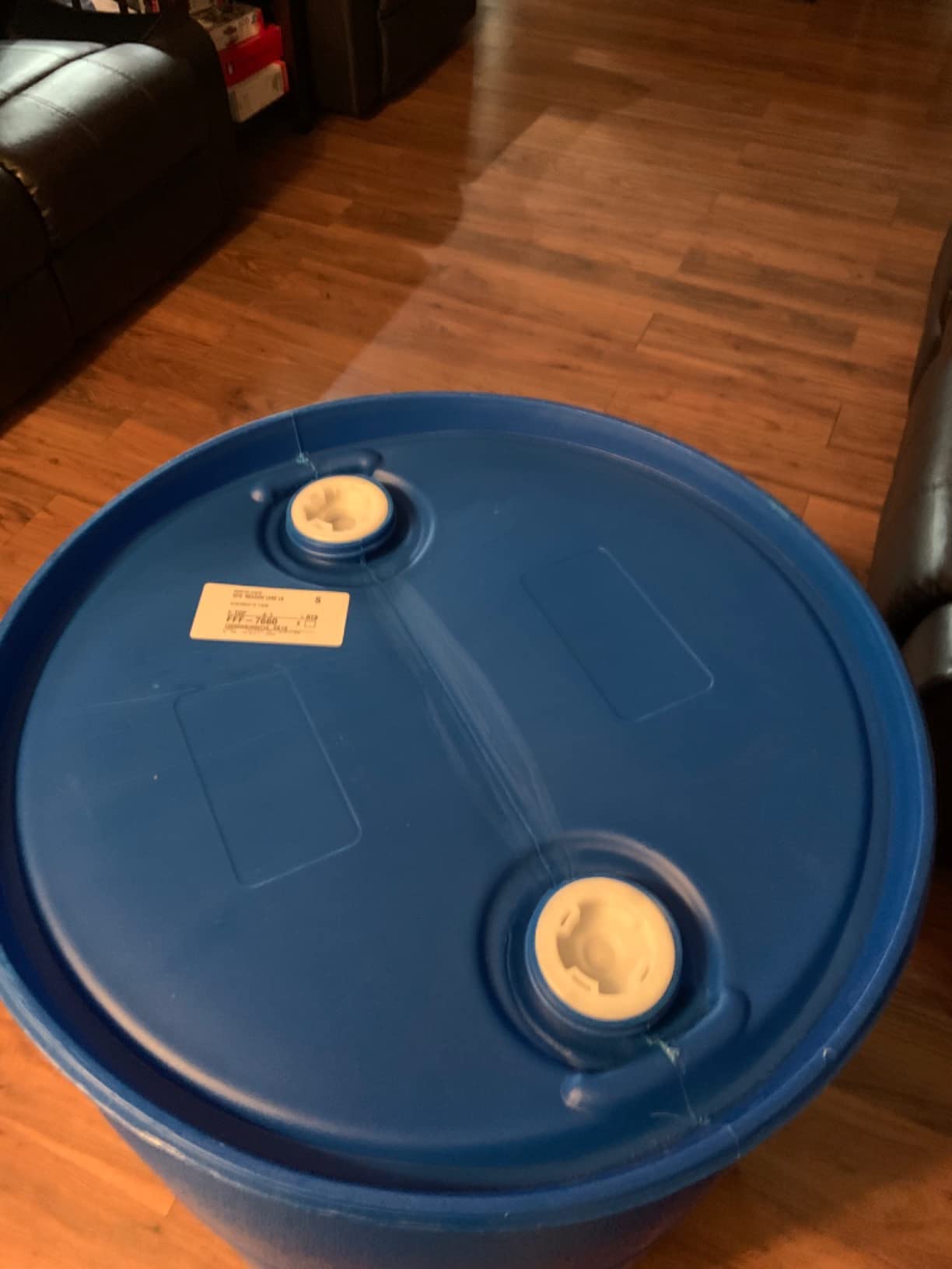 55 Gallon Blue Water Barrel | Solid Mold |2 Inch Bung Holes, Good for Long Term Drinking Water Use | BPA Free customer photo 2