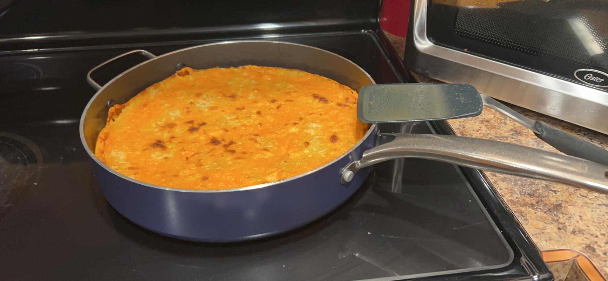 Blue Diamond 5QT PFAS-Free Ceramic Nonstick Sauté Pan with Lid, Blue customer photo 1