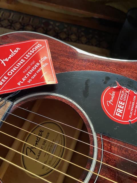 Fender Left-Handed Acoustic Guitar, CD-60S, with 2-Year Warranty, Dreadnought Classic Design with Rounded Walnut Fingerboard and Phosphor Bronze Strings, Glossed Natural Finish, Mahogany Construction customer photo 1