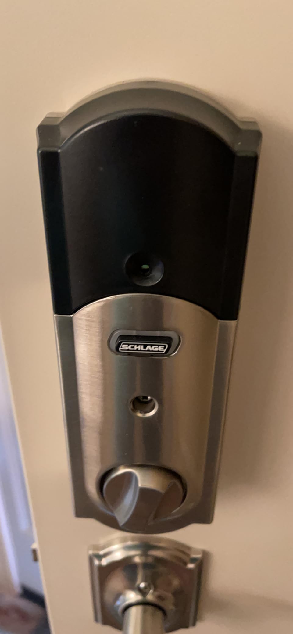 Schlage Connect Smart Deadbolt Lock with Camelot Trim, Aged Bronze customer photo 2