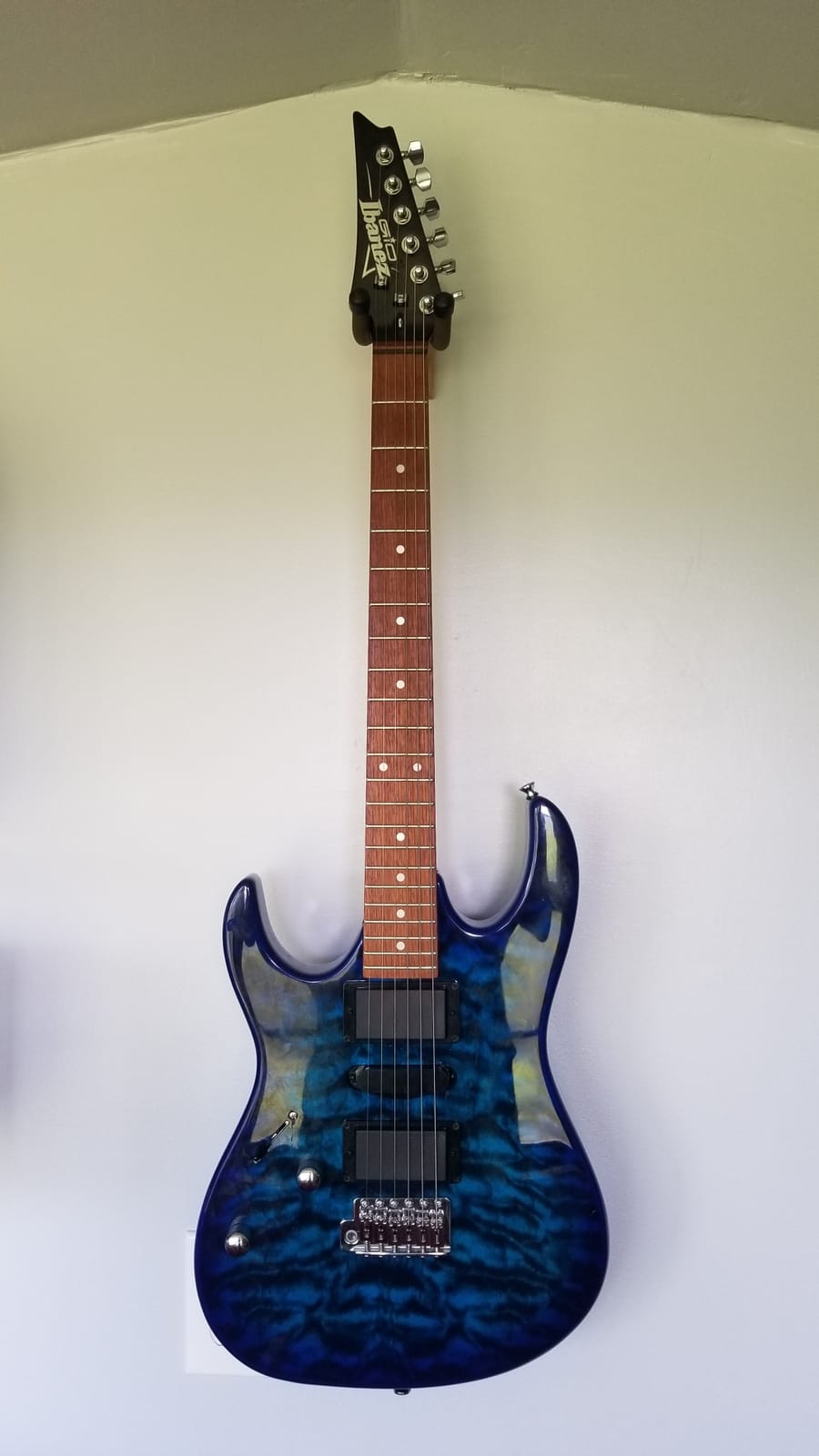Ibanez Gio GRX70QAL Left-Handed - Transparent Blue Burst customer photo 1