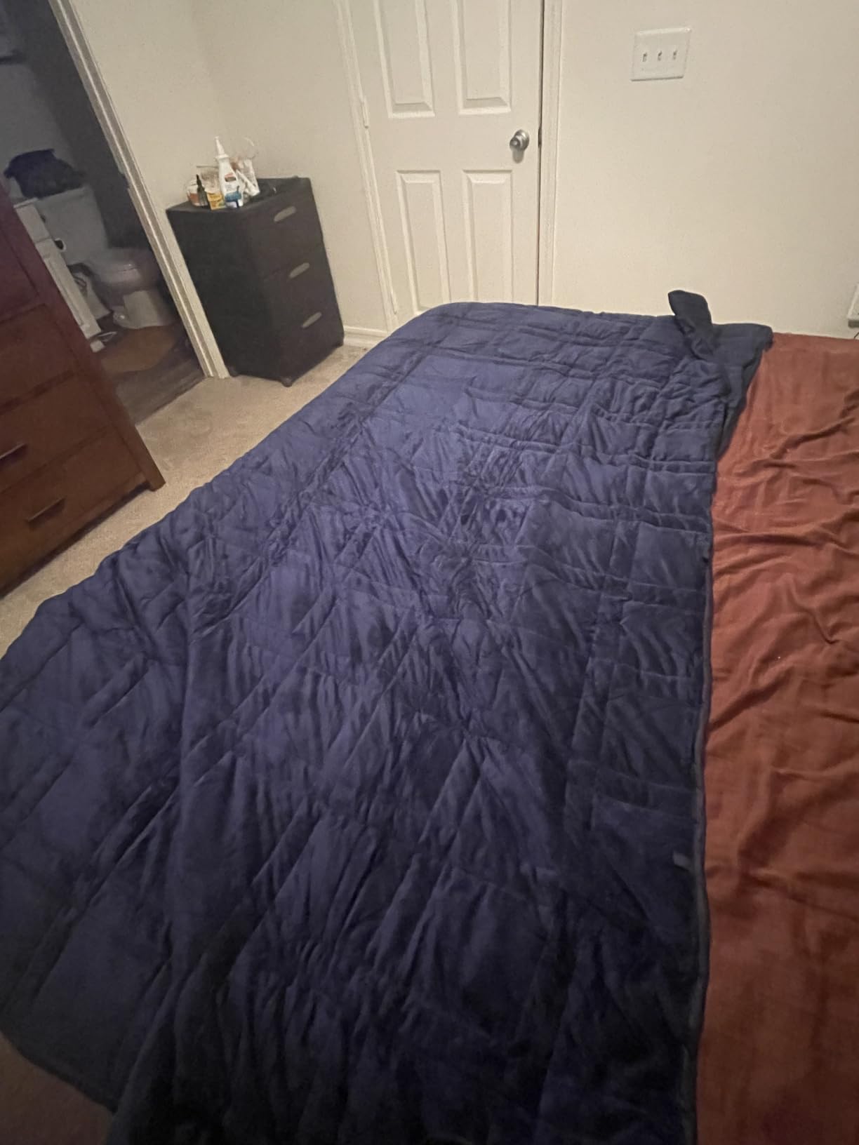 OMYSTYLE Reversible Weighted Blanket 20lbs for Adults (60 x 80 Inches Twin Size), Warm Short Plush and Cool Tencel Fabric Double Sided Weighted Blanket for All Season Use- Bonus Carry Bag Included customer photo 1
